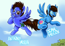 Size: 1000x712 | Tagged: safe, artist:familyof6, pegasus, pony, ponified, sky, smosh