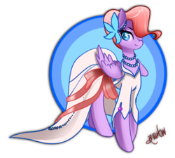 Size: 740x667 | Tagged: safe, artist:opalacorn, oc, oc only, pegasus, pony, flower, necklace, solo