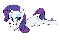 Size: 900x600 | Tagged: safe, artist:jessy, rarity, pony, unicorn, g4, animated, beautiful, bedroom eyes, blinking, cute, female, looking at you, mare, prone, simple background, smiling, solo, stupid sexy rarity, transparent background