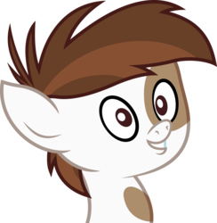 Size: 6000x6144 | Tagged: safe, artist:dasprid, pipsqueak, earth pony, g4, twilight time, absurd resolution, colt, foal, grin, male, profile, simple background, smiling, solo, the pinto one's glorious return, transparent background, vector