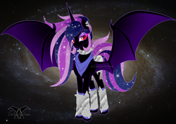 Size: 4092x2893 | Tagged: safe, artist:celestialess, oc, oc only, oc:princess celestialess, alicorn, black hole pony, pony, alicorn oc, black hole, female, mare, ponified, solo