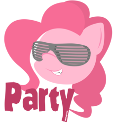 Size: 1200x1300 | Tagged: safe, artist:noponyzone, pinkie pie, g4, female, party, shutter shades, smiling, solo, sunglasses