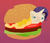 Size: 700x600 | Tagged: safe, artist:anzicorn, rarity, pony, g4, burger, chibi, cute, female, food, meat, micro, ponies in food, raribetes, rariburger, rerity, sandwich, solo, tiny, tiny ponies, tomato