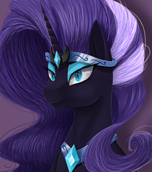 Size: 3000x3400 | Tagged: safe, artist:santagiera, idw, nightmare rarity, g4, female, frown, high res, portrait, solo