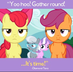 Size: 320x318 | Tagged: safe, apple bloom, diamond tiara, scootaloo, silver spoon, g4