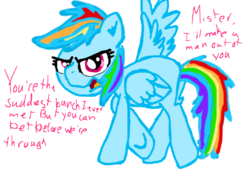 Size: 900x635 | Tagged: safe, artist:oatmeal-is-crazy, artist:potatoo-tree, rainbow dash, g4, female, mulan, solo