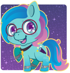 Size: 451x471 | Tagged: safe, artist:miss-glitter, oc, oc only, earth pony, pony, female, glasses, mare, solo, wingding eyes