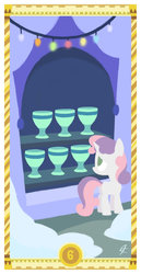 Size: 400x775 | Tagged: safe, artist:janeesper, sweetie belle, g4, card, female, six of cups, six of hearts, solo, tarot card