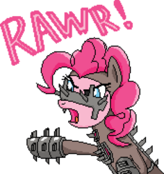 Size: 1730x1830 | Tagged: safe, artist:etonyoc, pinkie pie, g4, female, fleshpound, killing floor, rawr, solo