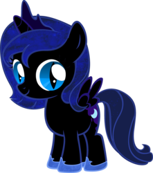 Size: 2884x3259 | Tagged: safe, artist:bc-programming, nightmare moon, g4, cute, female, filly, nightmare woon, solo, younger