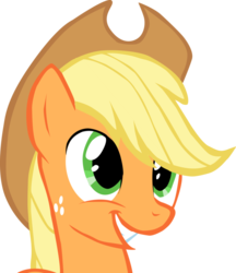 Size: 830x962 | Tagged: safe, artist:blazefeatheroc, applejack, earth pony, pony, g4, my little pony: friendship is magic, the last roundup, female, mare, missing eyelashes, portrait, simple background, smiling, solo, transparent background, vector