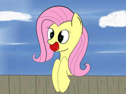 Size: 1600x1200 | Tagged: artist needed, safe, fluttershy, g4, apple, female, solo