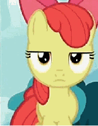 Size: 251x324 | Tagged: safe, screencap, apple bloom, earth pony, pony, g4, season 4, twilight time, animated, female, filly, foal, frown, gif, solo, walk cycle, walking