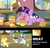 Size: 972x930 | Tagged: safe, edit, edited screencap, screencap, coco crusoe, gallop j. fry, little red, pipsqueak, sweetie belle, train tracks (g4), twilight sparkle, alicorn, earth pony, pony, g4, twilight time, analysis, burger, colt, female, food, fridge horror, hamburger, hay, implied ponies eating meat, male, mare, that pony sure does love burgers, the implications are horrible, twilight burgkle, twilight sparkle (alicorn), unfortunate design, unfortunate implications