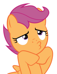 Size: 9300x12000 | Tagged: safe, artist:joemasterpencil, scootaloo, pegasus, pony, g4, twilight time, absurd resolution, cute, cutealoo, duckface, female, simple background, solo, transparent background, vector