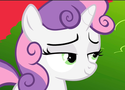 Size: 1500x1080 | Tagged: safe, screencap, sweetie belle, g4, twilight time, female, lidded eyes, solo