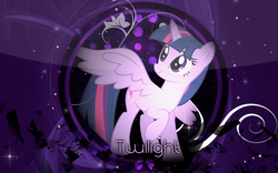 Size: 1920x1200 | Tagged: safe, artist:cr4zyppl, artist:krusiu42, twilight sparkle, alicorn, pony, g4, female, mare, solo, spread wings, twilight sparkle (alicorn), vector, wallpaper, wings