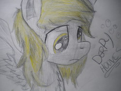 Size: 2592x1944 | Tagged: safe, artist:artistbrony, derpy hooves, pegasus, pony, g4, female, mare, sad, solo