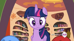 Size: 1280x717 | Tagged: safe, screencap, twilight sparkle, alicorn, pony, g4, twilight time, faic, female, hub logo, mare, solo, twilight sparkle (alicorn)