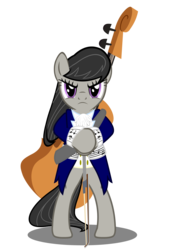 Size: 4514x6002 | Tagged: safe, artist:mrflabbergasted, octavia melody, pony, absurd resolution, bipedal, bow (instrument), cello, cello bow, clothes, crossover, female, kill la kill, musical instrument, pose, satsuki kiryuin, simple background, solo, transparent background, vector