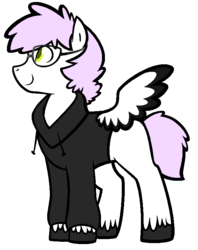 Size: 600x758 | Tagged: safe, artist:son-of-an-assbutt, oc, oc only, pony, blank flank, clothes, glasses, hoodie, male, solo, stallion, unshorn fetlocks