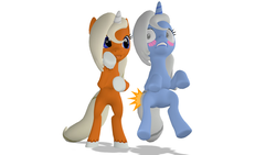 Size: 1600x900 | Tagged: safe, artist:fmartcorner, oc, oc only, oc:dreamsicle, oc:filly moonshine, 3d, gmod, smack