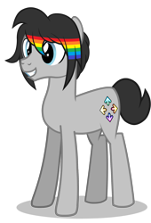 Size: 1671x2458 | Tagged: safe, artist:cutesieart, oc, oc only, oc:happy hooves, pony, dance dance revolution, ponified, rhythm game, solo