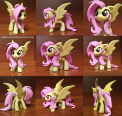 Size: 2000x1902 | Tagged: safe, artist:aplexpony, fluttershy, g4, clay, customized toy, figurine, flutterbat, irl, photo, sculpture, solo