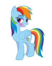 Size: 624x786 | Tagged: safe, artist:raggyrabbit94, rainbow dash, g4, blushing, female, solo