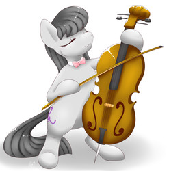 Size: 2825x2860 | Tagged: safe, artist:bubble kitten17, octavia melody, earth pony, pony, g4, bipedal, cello, female, musical instrument, solo