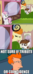 Size: 500x1125 | Tagged: safe, screencap, gallop j. fry, pipsqueak, sweetie belle, g4, my little pony: friendship is magic, twilight time, exploitable meme, futurama, male, meme, not sure if, philip j. fry