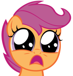 Size: 5800x6000 | Tagged: safe, artist:magister39, scootaloo, pegasus, pony, g4, twilight time, absurd resolution, cute, cutealoo, female, filly, head only, sad eyes, simple background, solo, transparent background, vector