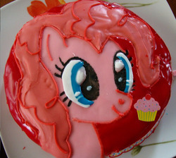 Size: 880x787 | Tagged: safe, artist:angelofhapiness, pinkie pie, g4, cake, female, food art, solo