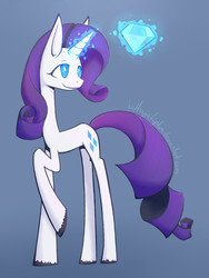 Size: 750x995 | Tagged: safe, artist:kathyatipton, rarity, g4, female, gem, magic, solo