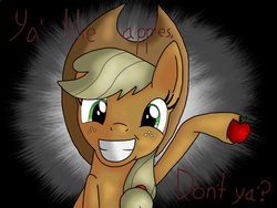 Size: 1024x768 | Tagged: safe, artist:trinitythewerewolf33, applejack, g4, apple, female, solo