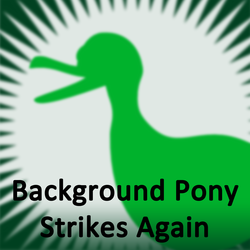 Size: 1024x1024 | Tagged: safe, artist:dtkraus, duck, derpibooru, background pony strikes again, meta, spoilered image joke