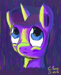 Size: 523x637 | Tagged: safe, artist:goldenpansy, oc, oc only, oc:goldenpansy, fauvism, painting, solo