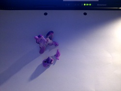 Size: 3264x2448 | Tagged: safe, twilight sparkle, g4, blind bag, broken, female, irl, lenovo, photo, science, toy, toy abuse