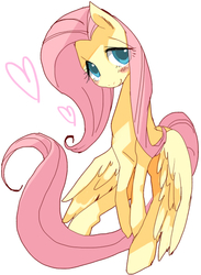 Size: 430x589 | Tagged: safe, artist:pasikon, fluttershy, g4, female, heart, solo