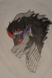 Size: 2248x3336 | Tagged: safe, artist:necro1337, king sombra, g4, male, solo, traditional art