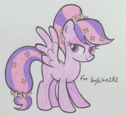 Size: 640x590 | Tagged: safe, artist:decprincess, oc, oc only, oc:moonlight blossom, solo, traditional art