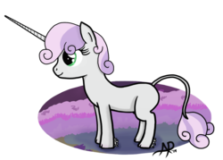 Size: 1152x826 | Tagged: safe, artist:sgtgarand, sweetie belle, classical unicorn, g4, female, horn, leonine tail, simple background, solo, transparent background