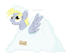 Size: 1587x1159 | Tagged: safe, artist:diegotan, derpy hooves, pegasus, pony, g4, female, mare, snow, solo