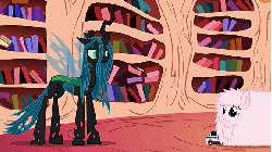 Size: 576x324 | Tagged: safe, artist:mixermike622, queen chrysalis, oc, oc:fluffle puff, g4, animated, let me drive my van into your heart, toy, van, vehicle