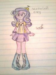 Size: 540x720 | Tagged: artist needed, safe, screwball, equestria girls, g4, female, solo, traditional art