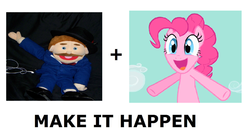 Size: 1252x680 | Tagged: safe, pinkie pie, g4, exploitable meme, make it happen, marcus, mega64, meme