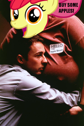 Size: 600x900 | Tagged: safe, apple bloom, human, g4, buy some apples, fight club, irl, irl human, photo