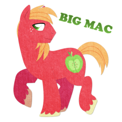 Size: 800x800 | Tagged: safe, artist:night-wolf122, big macintosh, earth pony, pony, g4, male, simple background, solo, stallion, textured, transparent background