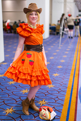 Size: 3684x5520 | Tagged: safe, applejack, human, g4, cosplay, irl, irl human, katsucon, photo