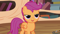 Size: 1280x720 | Tagged: safe, screencap, scootaloo, g4, twilight time, female, lidded eyes, out of context, solo